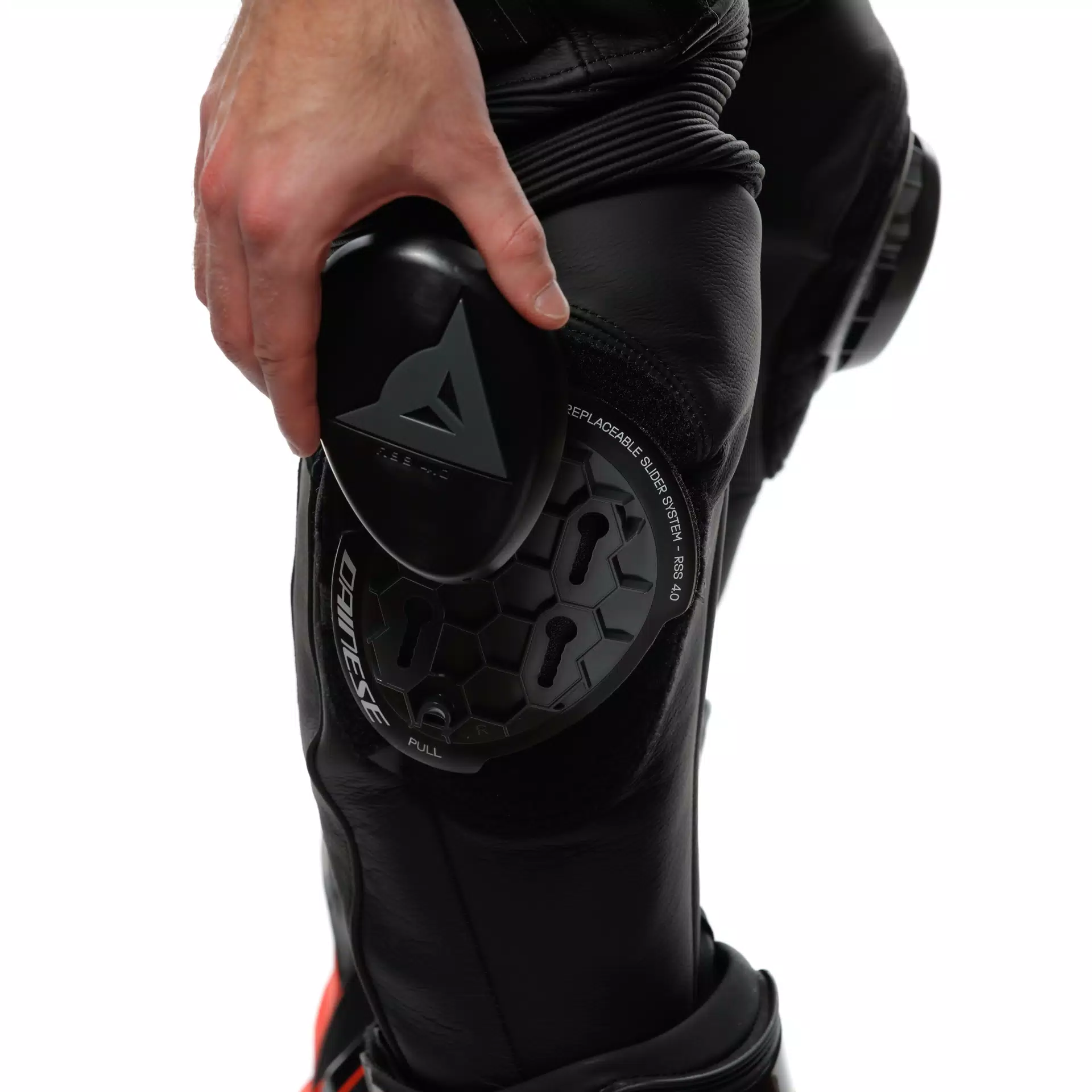 DELTA 4 PERF. LEATHER PANTS
