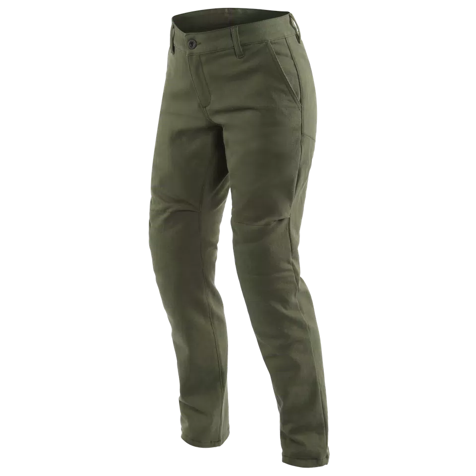 CHINOS - WOMEN'S MOTORCYCLE PANTS IN FABRIC | OLIVE | Dainese CHINOS - WOMEN'S MOTORCYCLE PANTS IN FABRIC | OLIVE | Dainese