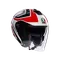 IRIDES TOLOSA BLACK/GREY/RED - MOTORBIKE OPEN FACE HELMET E2206