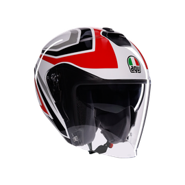 IRIDES TOLOSA BLACK/GREY/RED - CASCO MOTO JET E2206