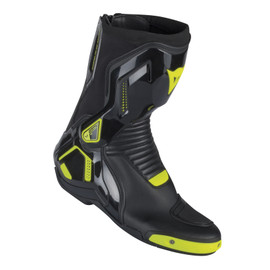 COURSE D1 OUT BOOTS BLACK/YELLOW-FLUO- Leather