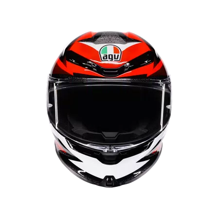 K6 S BRAVEN BLACK/RED/WHITE - MOTORBIKE FULL FACE HELMET DOT (E2206) -  - 2