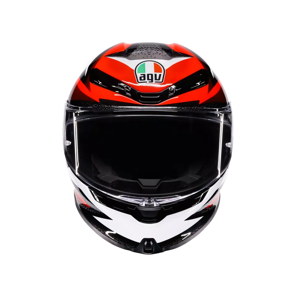 K6 S BRAVEN BLACK/RED/WHITE - MOTORBIKE FULL FACE HELMET DOT (E2206) -  - 2