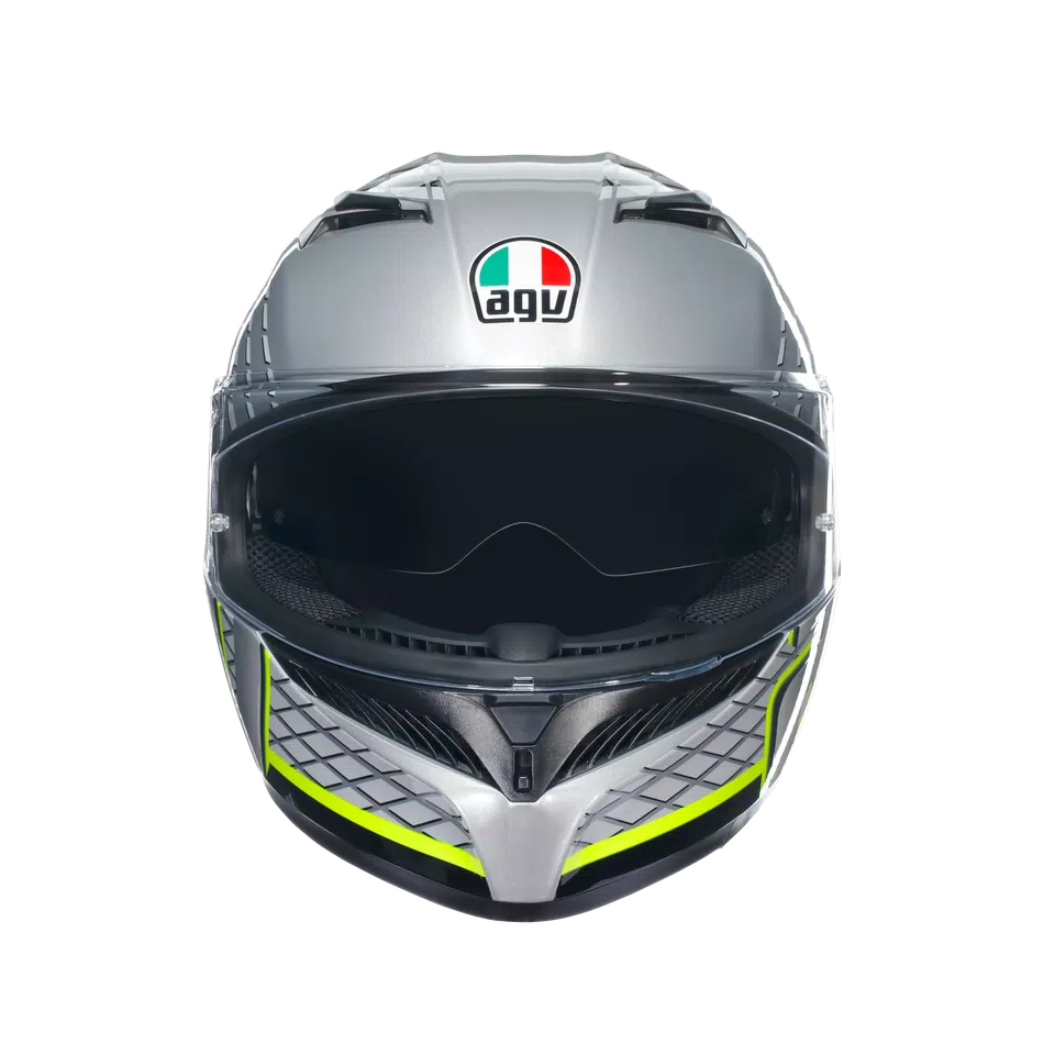 K3 FORTIFY GREY/BLACK/YELLOW FLUO - CASQUE MOTO INTÉGRAL E2206 -  - 2