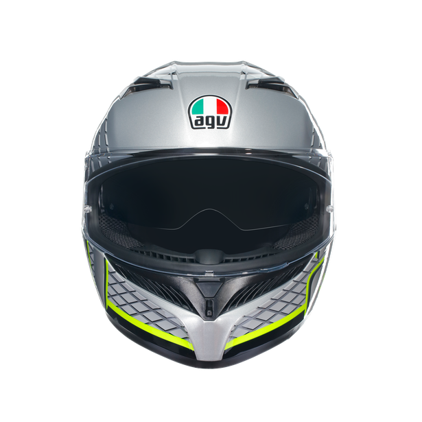 k3-fortify-grey-black-yellow-fluo-casco-moto-integral-e2206 image number 1