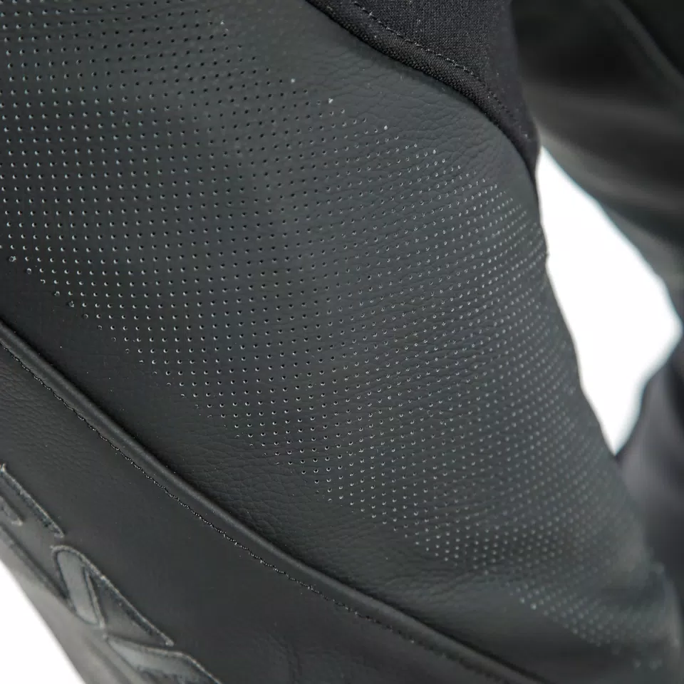 PONY 3 - MEN'S MOTORCYCLE PERFORATED LEATHER PANTS - BLACK-MATT - 5