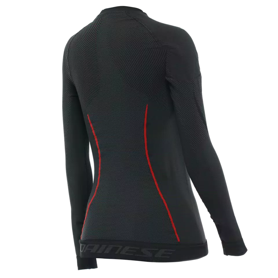 WOMEN'S MOTORCYCLE LONG-SLEEVE THERMAL TEE - BLACK/RED - 2
