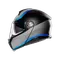 TOURMODULAR STRAY MATT BLACK/GREY/BLUE - MOTORBIKE FLIP UP HELMET E2206