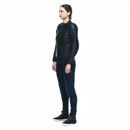 ITINERE - DAMES MOTORFIETS LEREN JAS - BLACK - 4