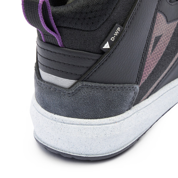 suburb-d-wp-scarpe-moto-impermeabili-donna-black-white-metal-purple image number 7