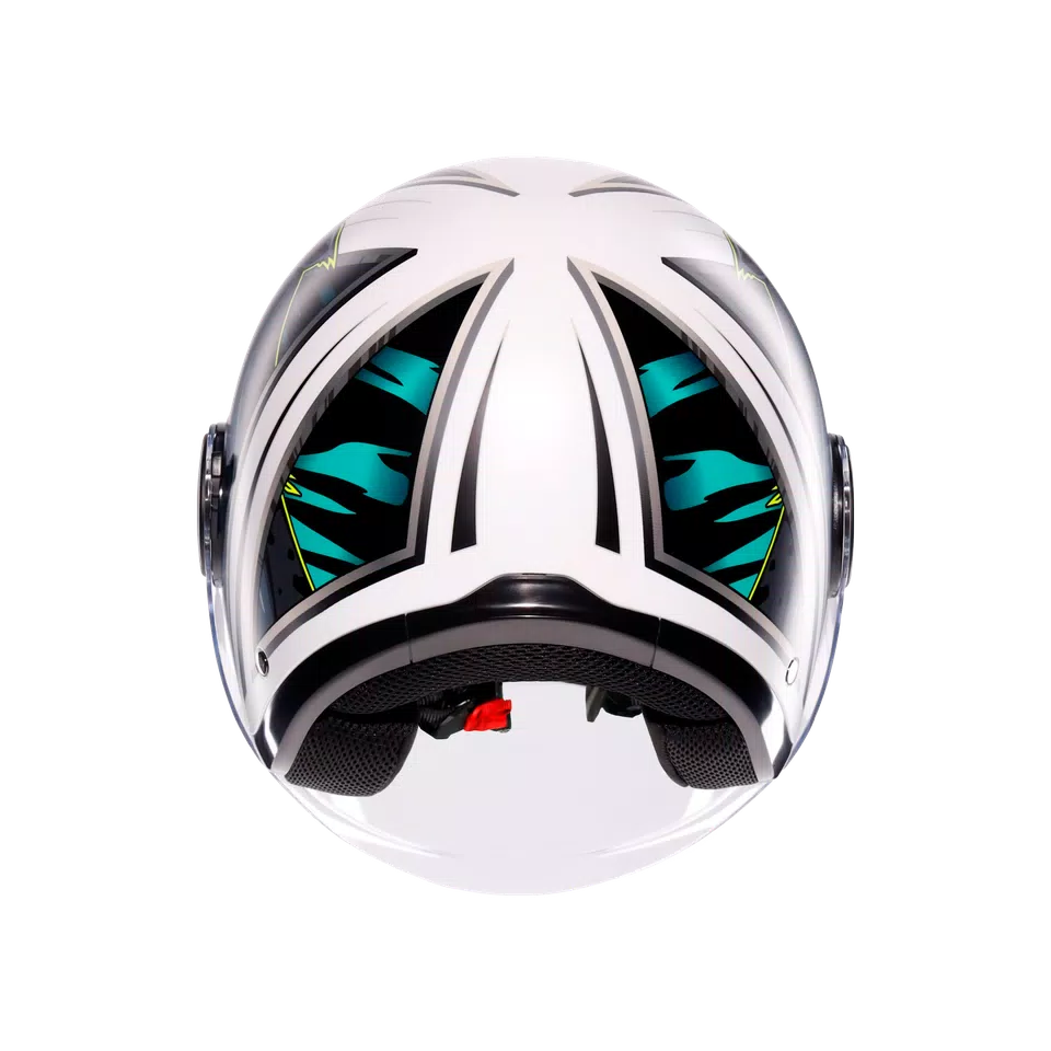ETERES GHEPARD MATT WHITE/BLACK/GREEN - MOTORRAD JET-HELM E2206 -  - 5