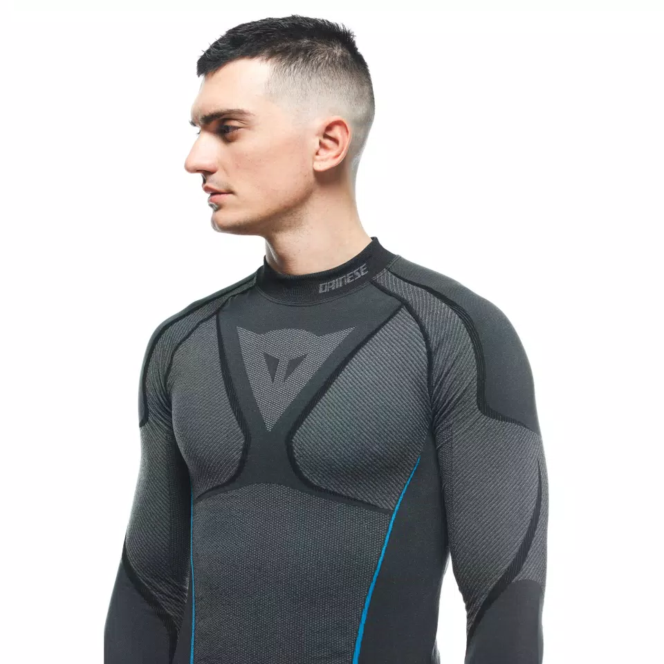 MEN'S MOTORCYCLE LONG-SLEEVE TECHNICAL TEE - BLACK/BLUE - 11