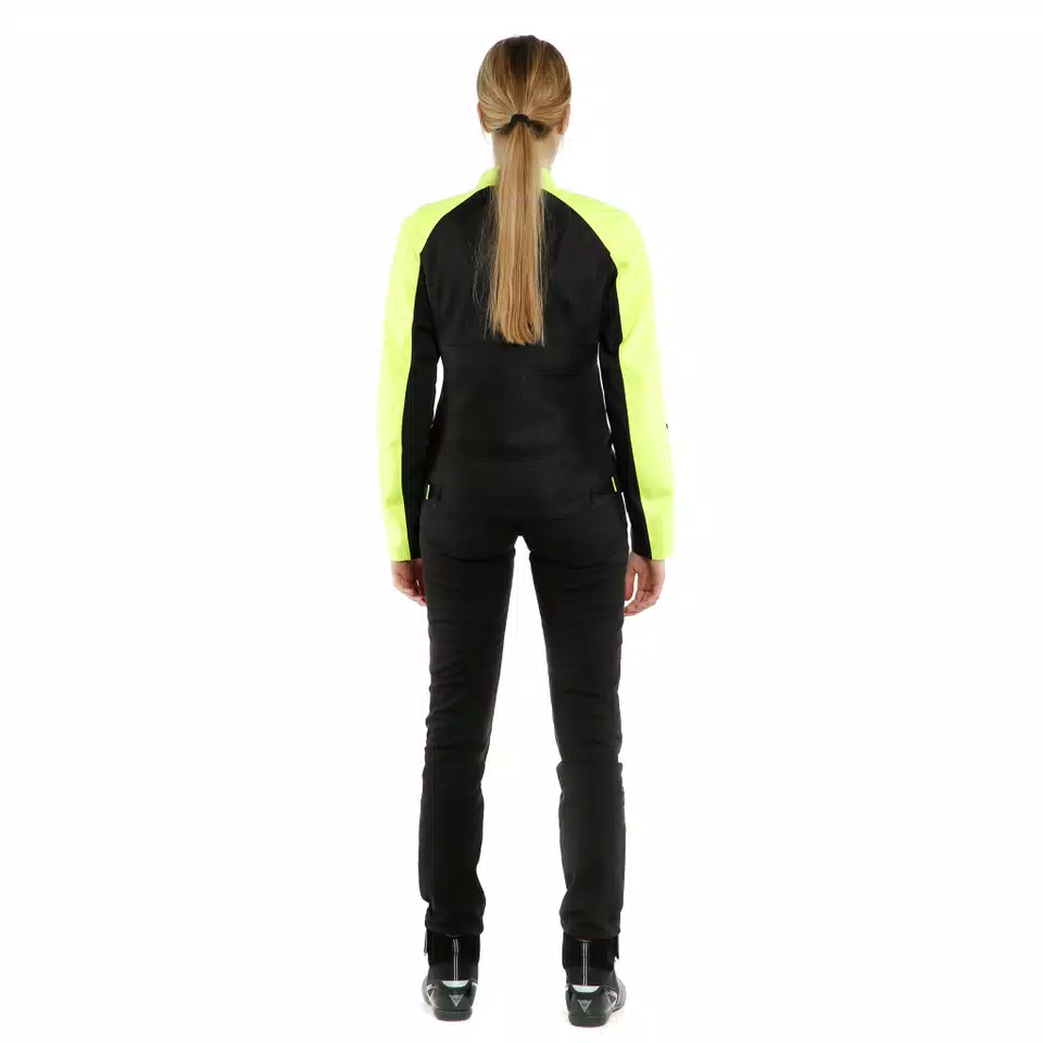 RIBELLE AIR TEX - WOMEN'S SUMMER MOTORCYCLE JACKET IN FABRIC - BLACK/FLUO-YELLOW - 5