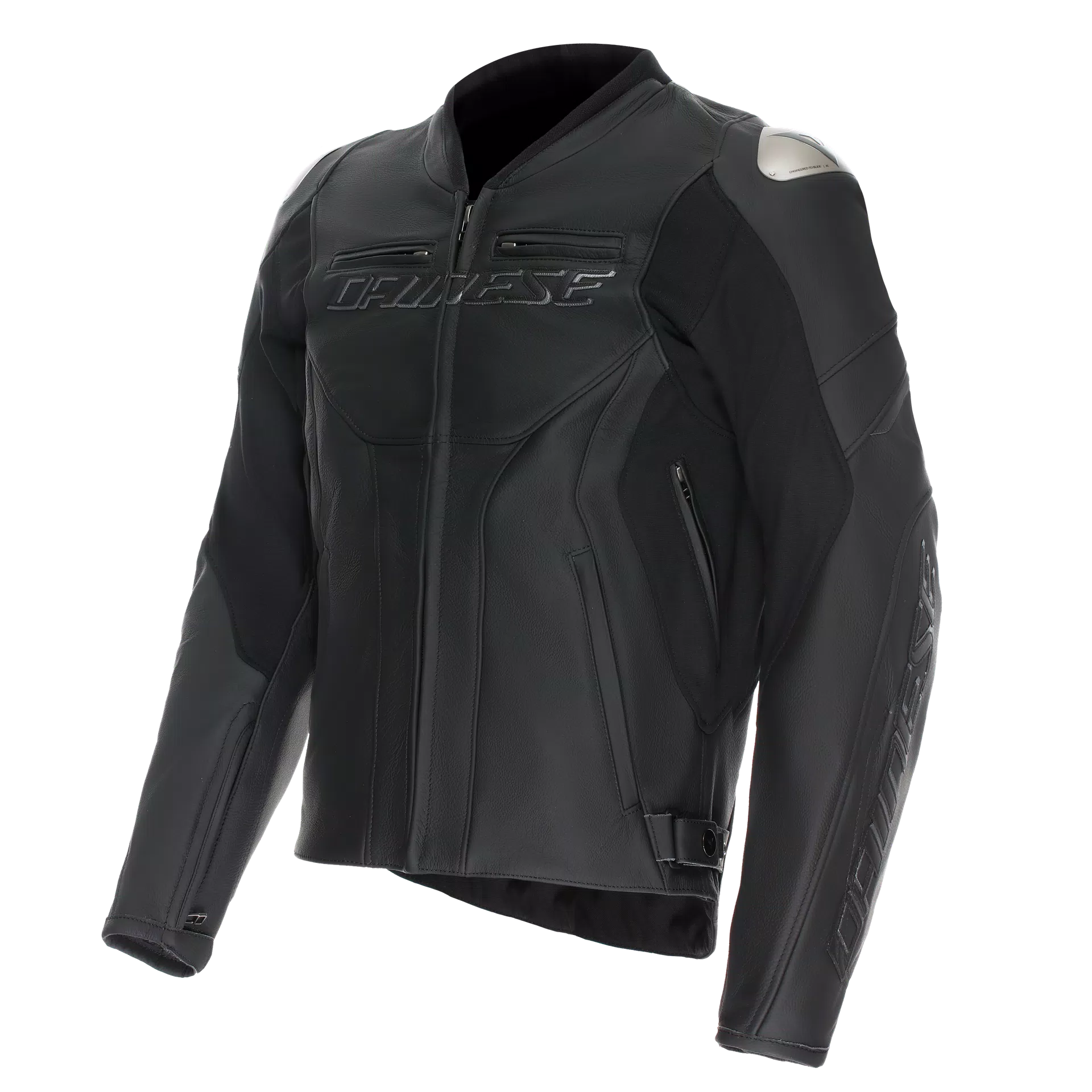 Dainese シングルライダースジャケット ブラック DAINESE Men's Black leather Armor Motorcycle cafe Racer