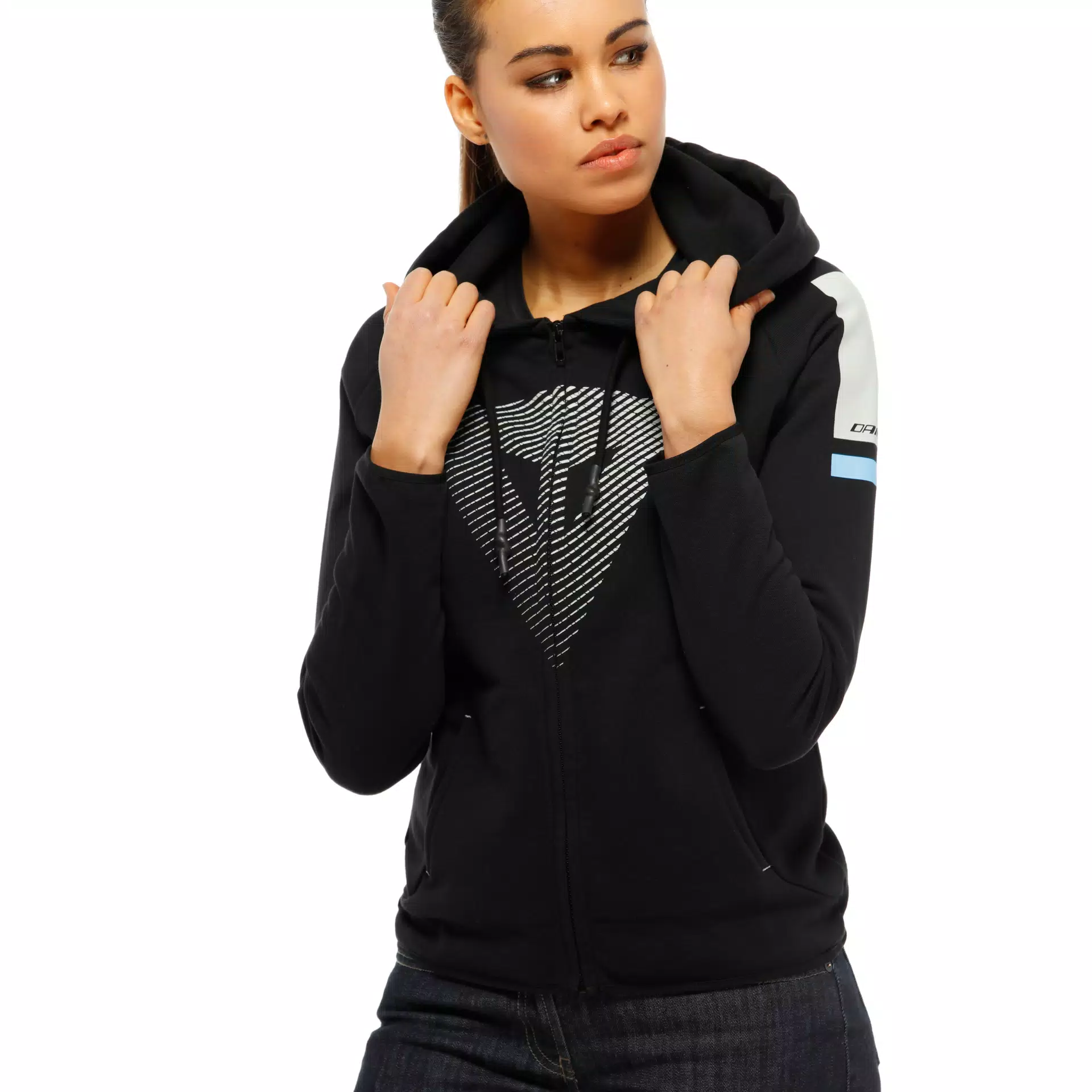 FADE - FELPA CON ZIP E CAPPUCCIO DONNA