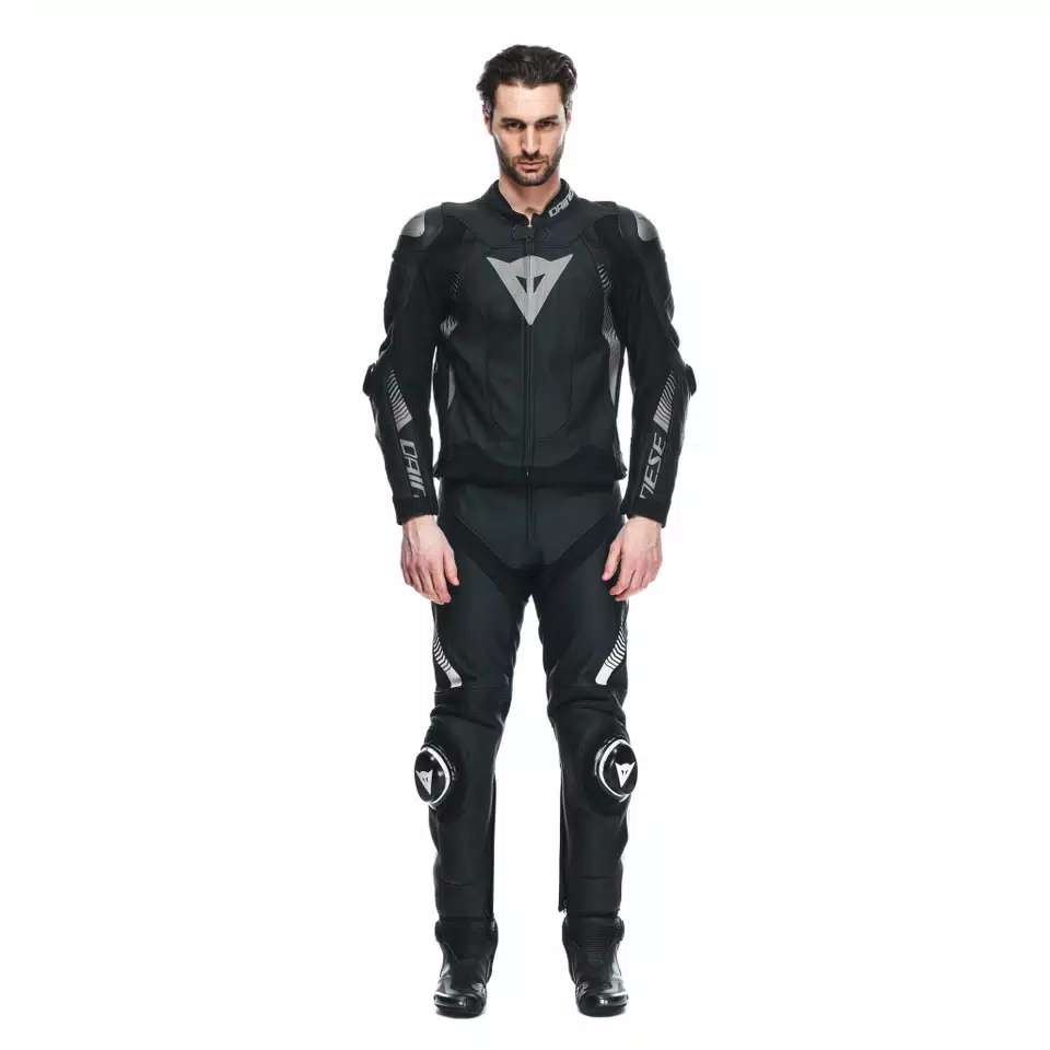 SUPER SPEED 4 - GIACCA MOTO IN PELLE UOMO - BLACK-MATT/CHARCOAL-GRAY - 3