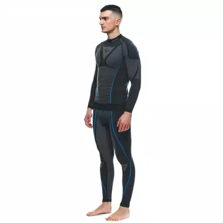 MEN'S MOTORCYCLE LONG-SLEEVE TECHNICAL TEE - BLACK/BLUE - 4