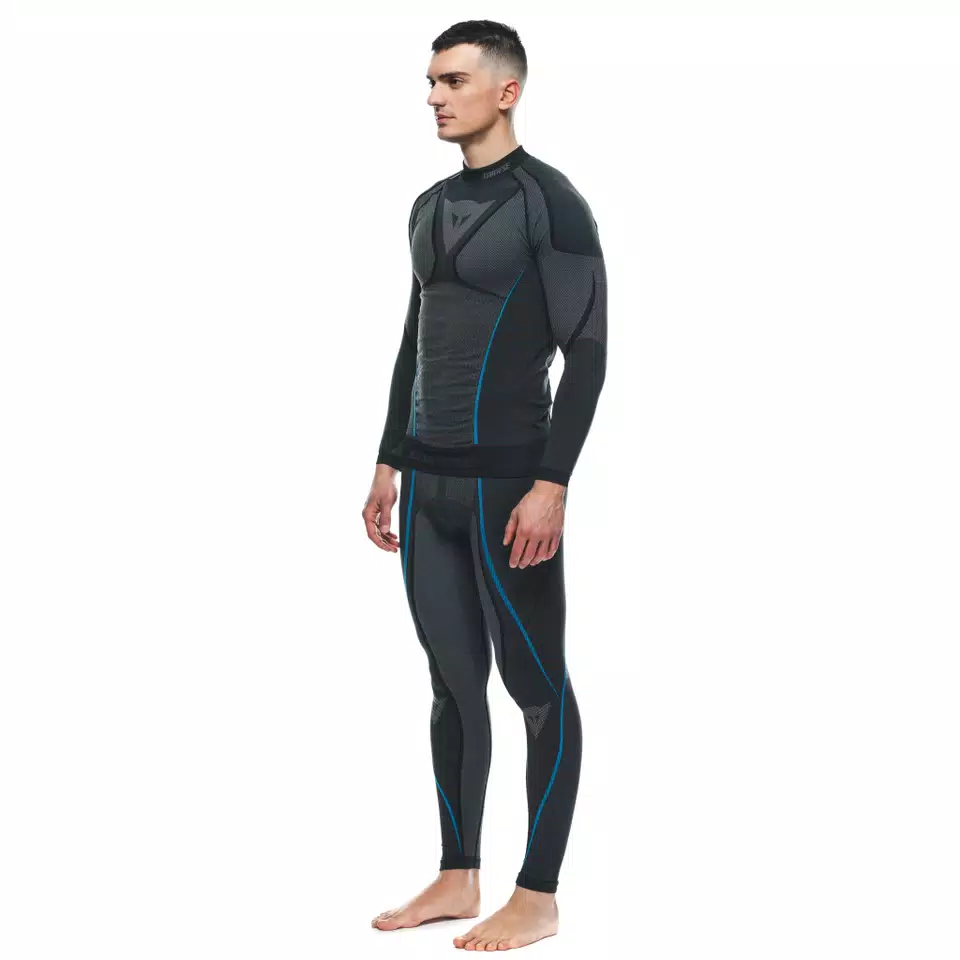 MEN'S MOTORCYCLE LONG-SLEEVE TECHNICAL TEE - BLACK/BLUE - 4