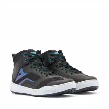 SUBURB AIR - DAMES MOTORFIETSSCHOENEN IN STOF VOOR DE ZOMER - BLACK/WHITE/HARBOR BLUE - 1