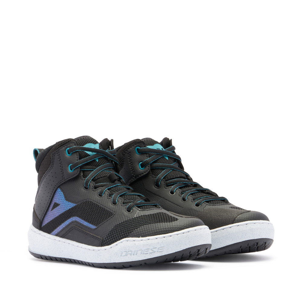 suburb-air-scarpe-moto-estive-in-tessuto-donna-black-white-harbor-blue image number 0