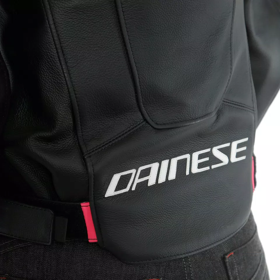 RACING 3 D-AIR LADY LEATHER JACKET - BLACK/ANTHRACITE/FUCHSIA - 18