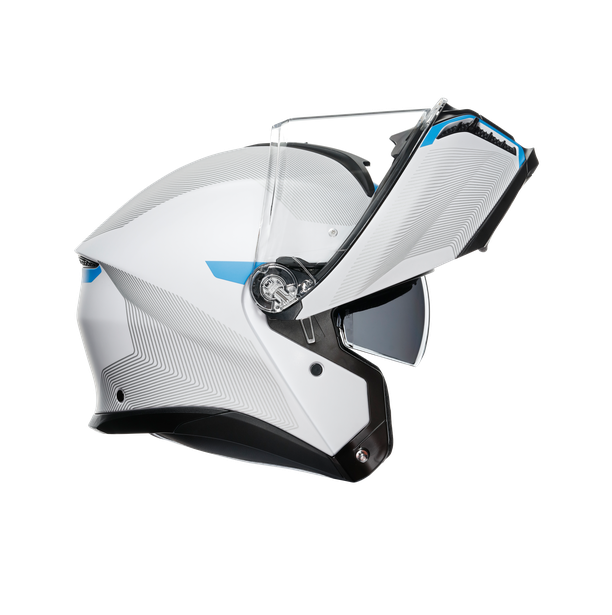 tourmodular-frequency-light-grey-blue-casco-moto-modulare-e2206 image number 7