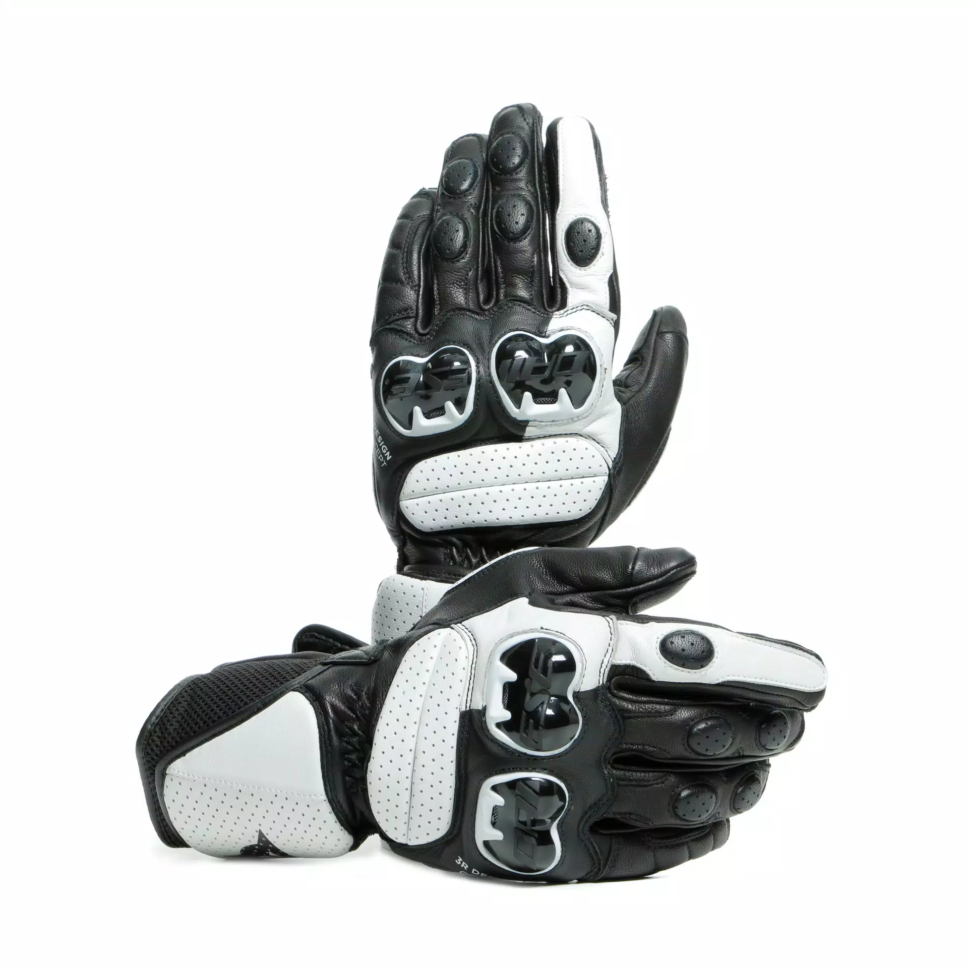 IMPETO - MEN'S MOTORCYCLE LEATHER GLOVES | BLACK/WHITE | Dainese IMPETO - MEN'S MOTORCYCLE LEATHER GLOVES | BLACK/WHITE | Dainese
