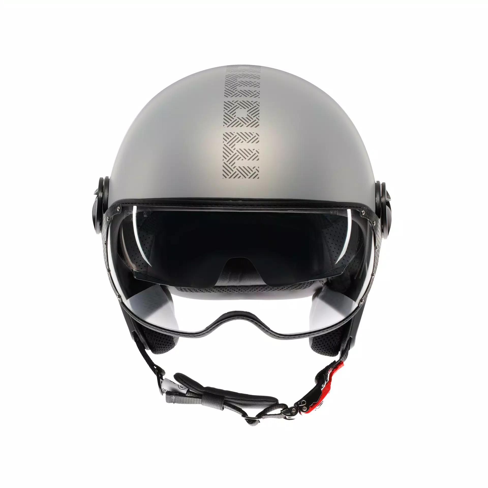 MOMODESIGN FGTR EVO MATT GREY / CERULEAN GREY - JET HELMET WITH DUAL VISOR E2206