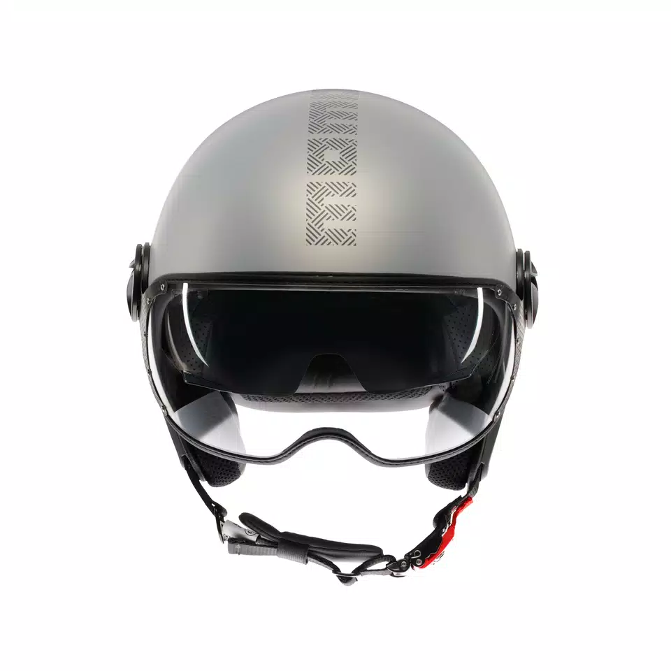 MOMODESIGN FGTR EVO MATT GREY / CERULEAN GREY - JET HELMET WITH DUAL VISOR E2206 -  - 2