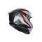 K6 S FLASH MATT BLACK/GREY/RED - CASCO MOTO INTEGRAL E2206