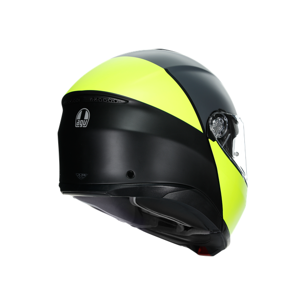 tourmodular-balance-matt-black-yel-fl-grey-motorbike-flip-up-helmet-e2206 image number 5