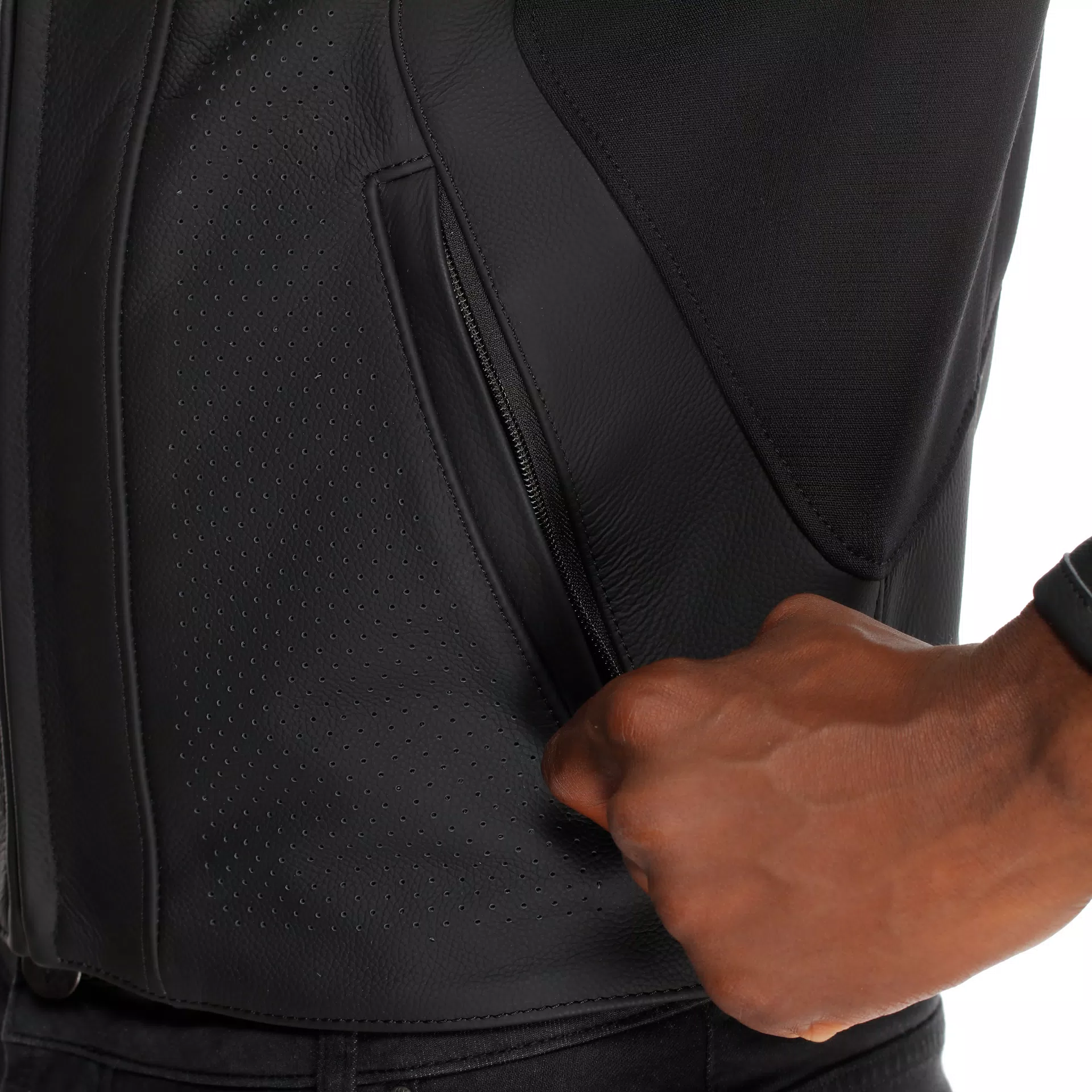 RACING 5 - MEN PERFORATED LEATHER MOTORCYCLE JACKET