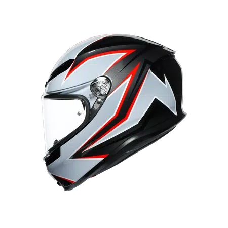 K6 AGV DOT(ECE) MULTI MPLK - FLASH MATT BLACK/GREY/RED -  - 4