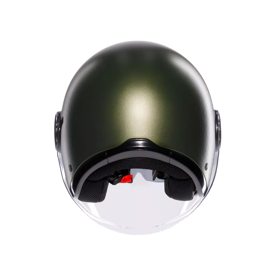 ETERES ANDORA MATT GREEN/BLACK - MOTORBIKE OPEN FACE HELMET E2206 -  - 5