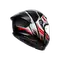 K6 S KARVE MATT BLACK/WHITE/RED - MOTORBIKE FULL FACE HELMET DOT (E2206)