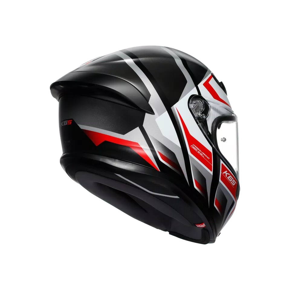 K6 S KARVE MATT BLACK/WHITE/RED - MOTORBIKE FULL FACE HELMET DOT (E2206) -  - 6