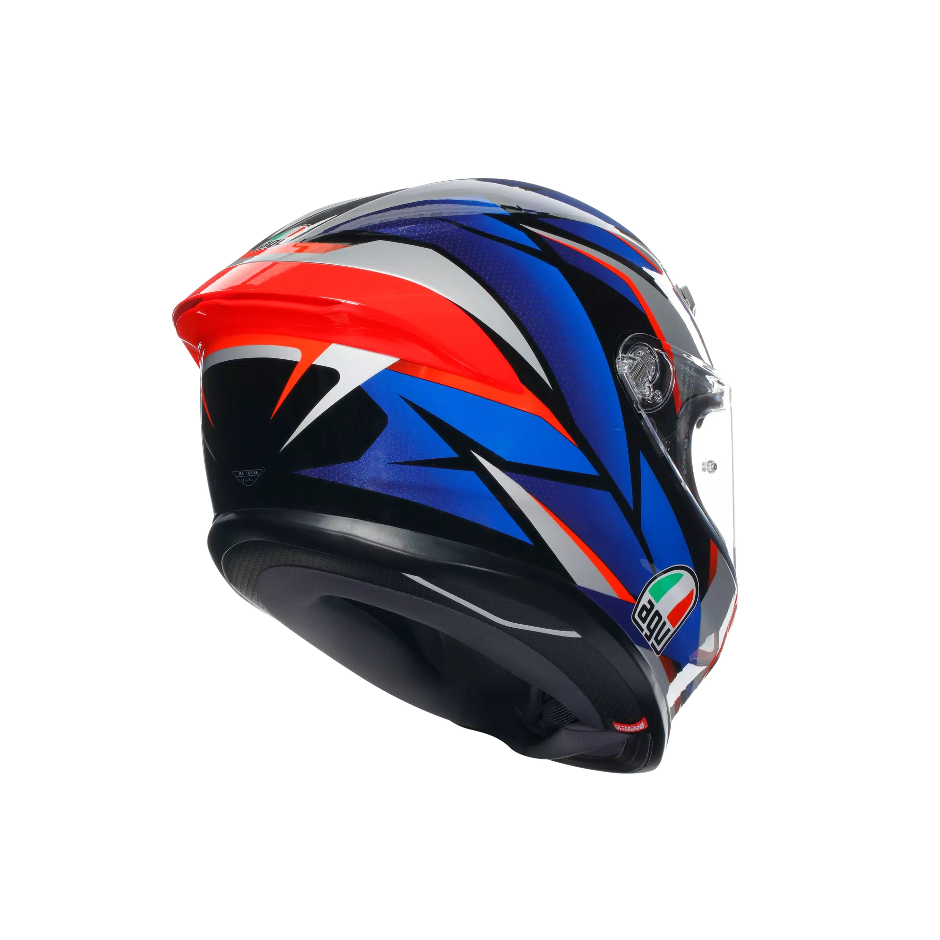 K6 S SLASHCUT BLACK/BLUE/RED - MOTORBIKE FULL FACE HELMET DOT (E2206)