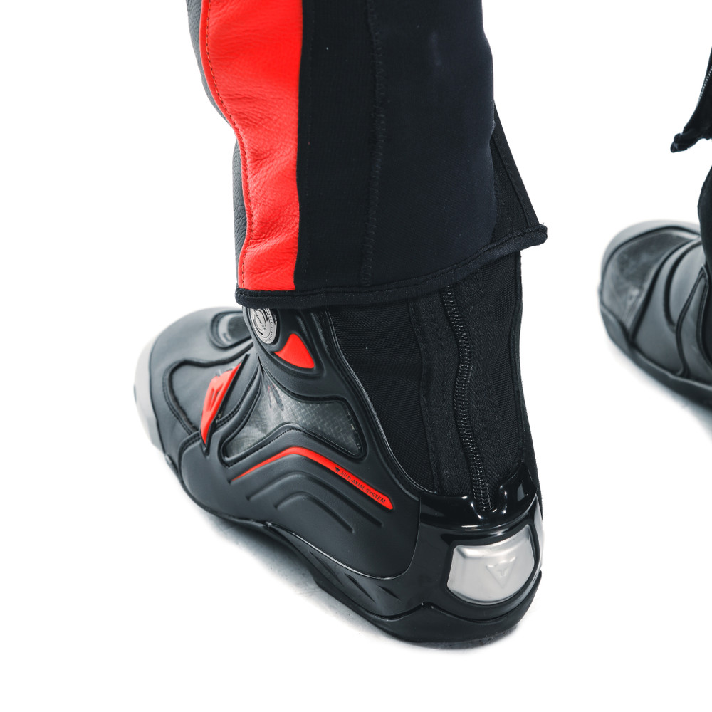 super-speed-men-leather-motorcycle-pants-black-white-red-fluo image number 12