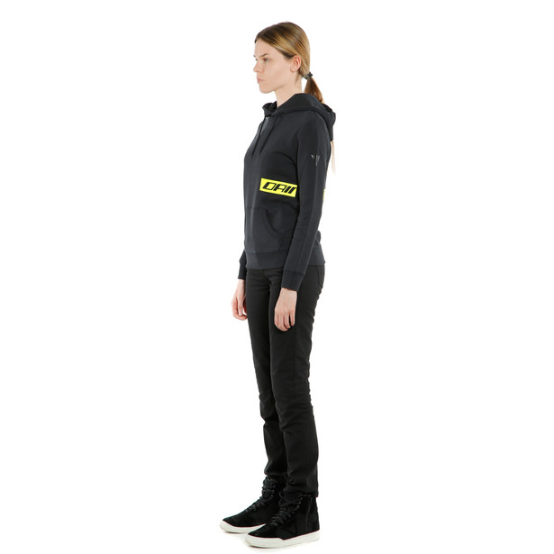 paddock-lady-hoodie-black-fluo-yellow image number 3