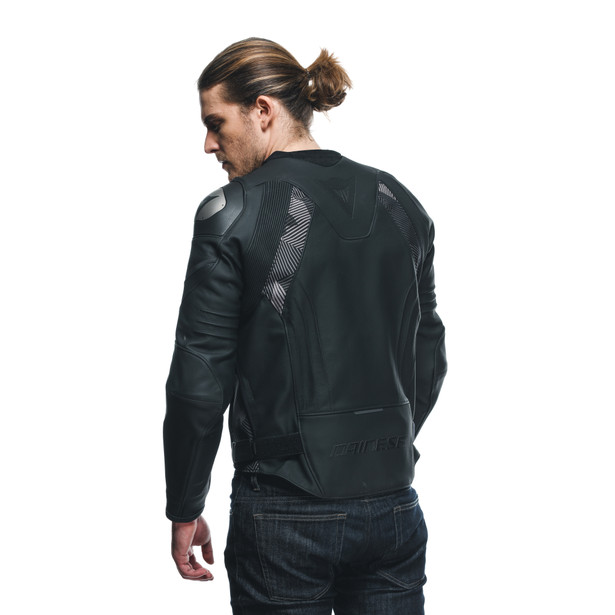 avro-5-giacca-moto-in-pelle-uomo-black-anthracite image number 5