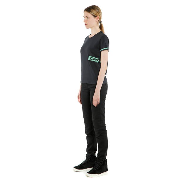 paddock-lady-t-shirt-black-aqua-green image number 3