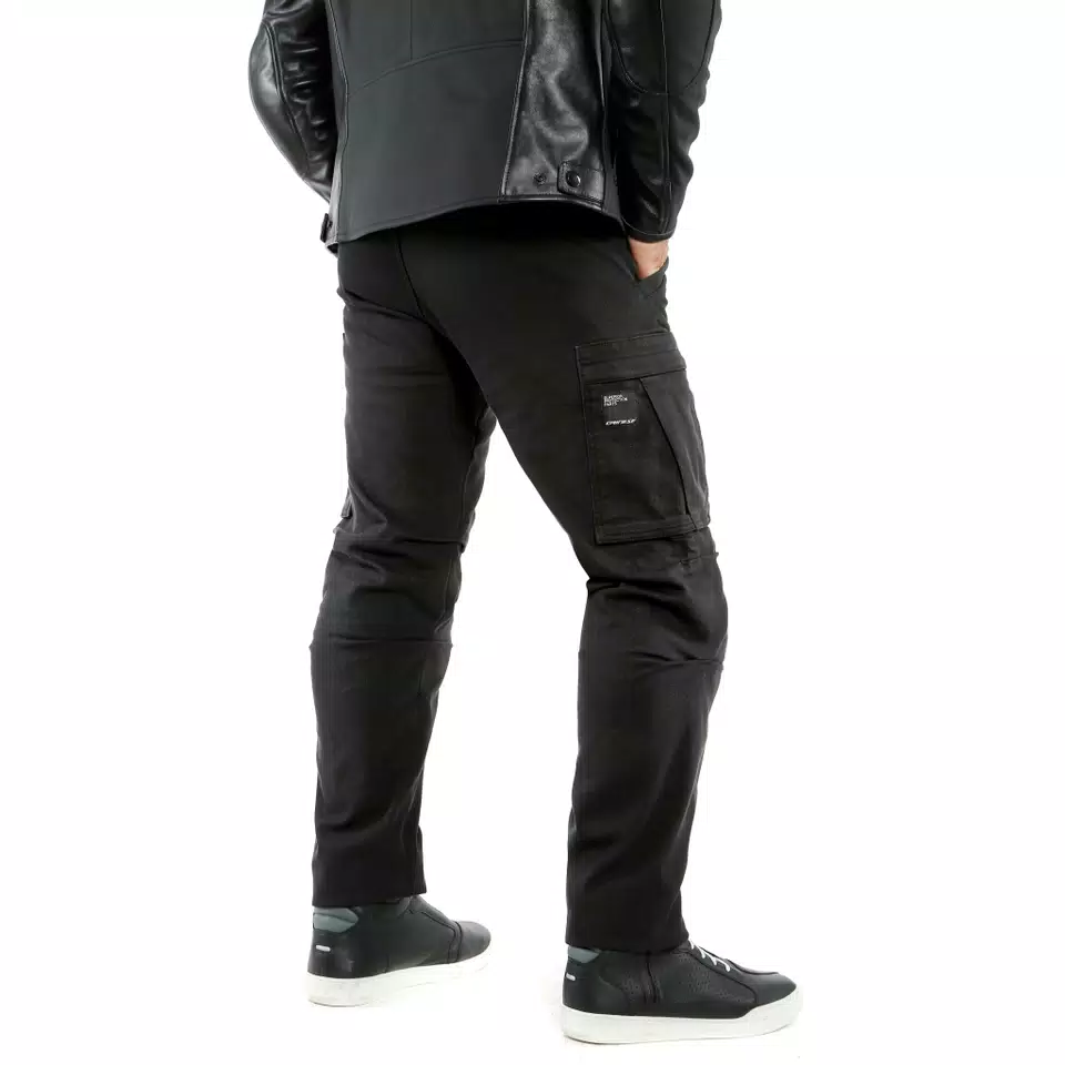 COMBAT - MEN'S MOTORCYCLE PANTS IN FABRIC - BLACK - 5