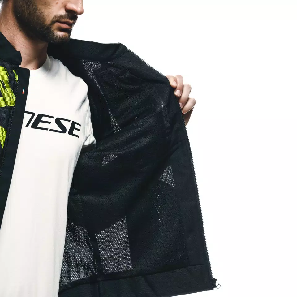 HEROSPHERE AIR - MEN SUMMER MOTORCYCLE JACKET - BLACK/FLUO YELLOW TARMAC - 13