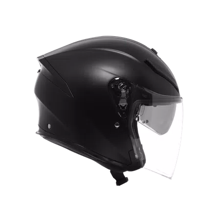 K5 JET EVO MONO MATT BLACK - MOTORBIKE OPEN FACE HELMET E2206 -  - 3
