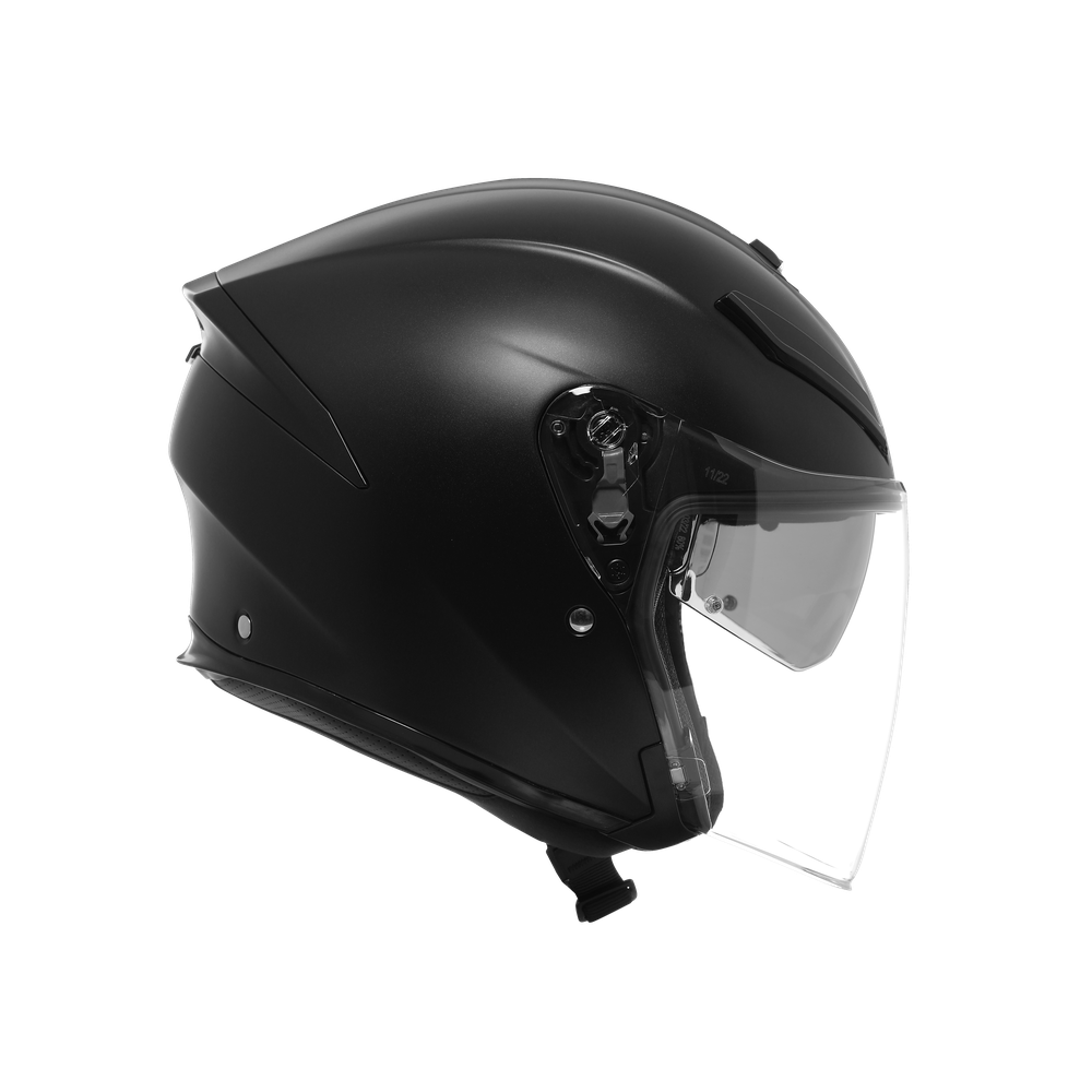 k5-jet-evo-mono-matt-black-motorbike-open-face-helmet-e2206 image number 2