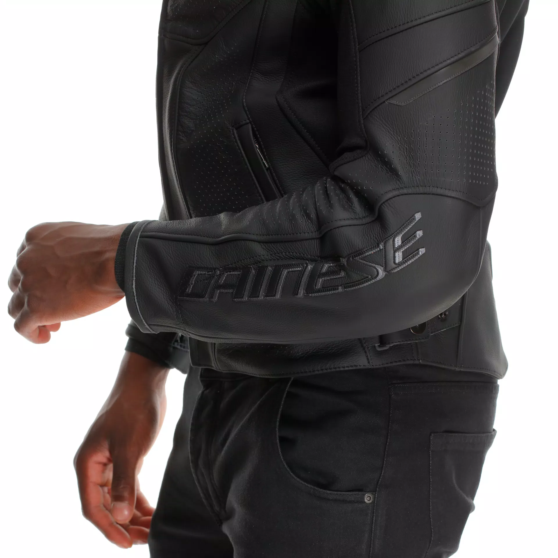 RACING 5 - GIACCA MOTO IN PELLE PERFORATA UOMO