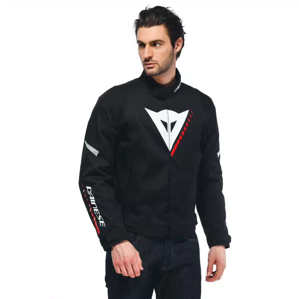 VELOCE D-DRY®- MEN'S WATERPROOF MOTORCYCLE JACKET - BLACK/WHITE/LAVA-RED - 5