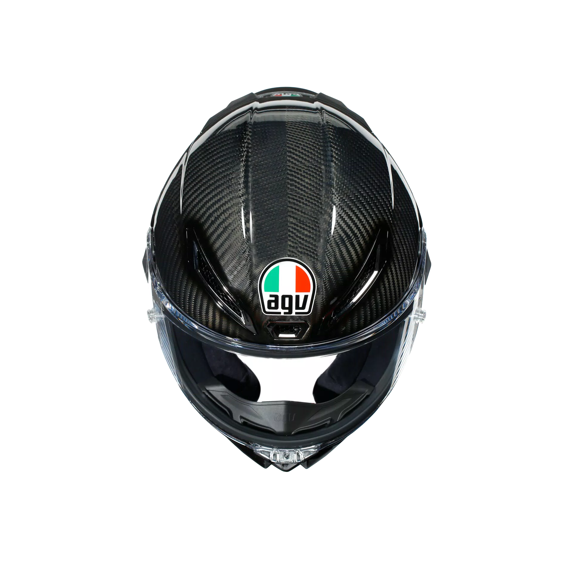 PISTA GP RR MONO GLOSSY CARBON - MOTORBIKE FULL FACE HELMET E2206