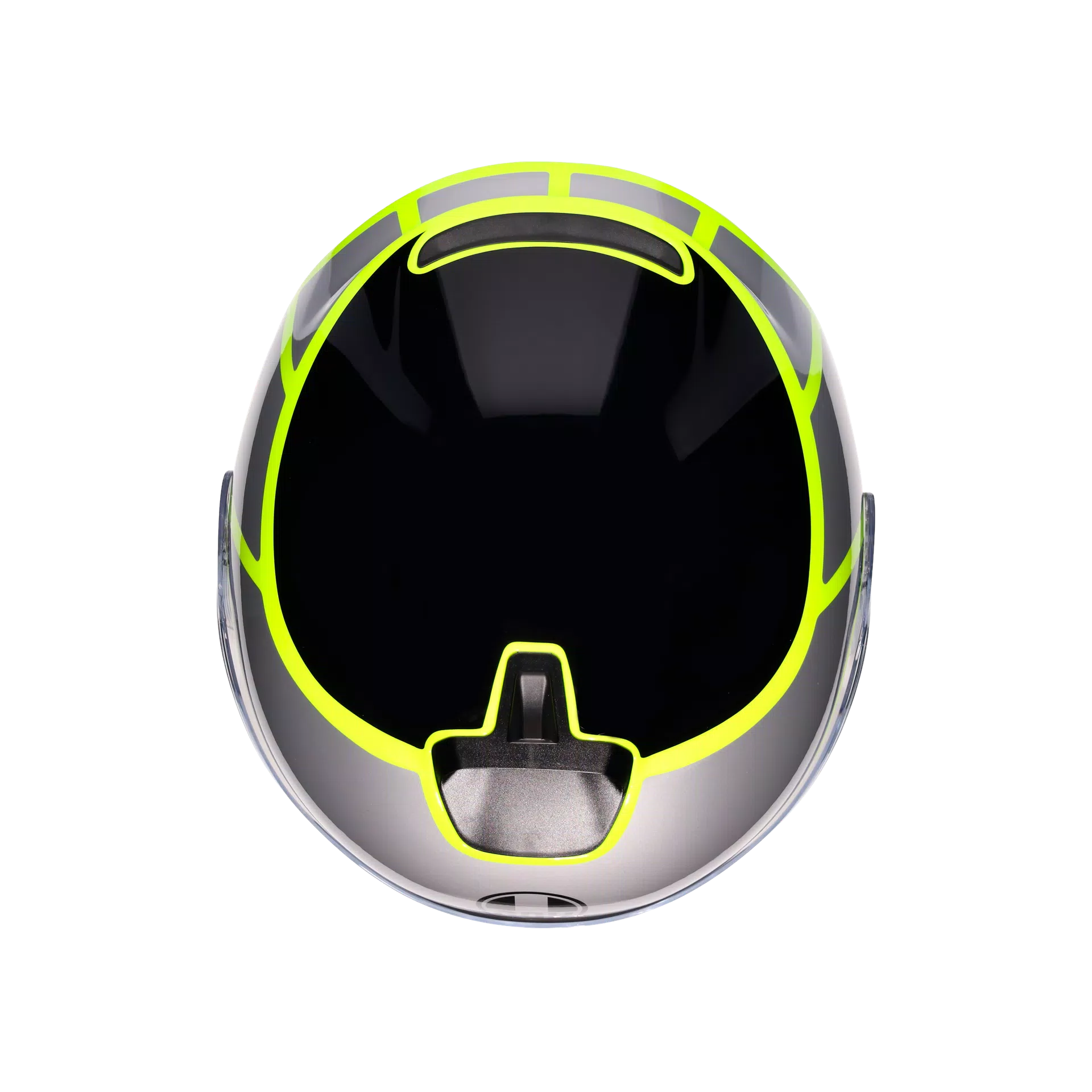 IRIDES DAVAO BLACK/GREY/YELLOW FLUO - MOTORBIKE OPEN FACE HELMET E2206