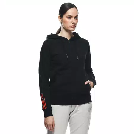 DAINESE LOGO - WOMEN'S HOODIE - BLACK/BLACK - 5